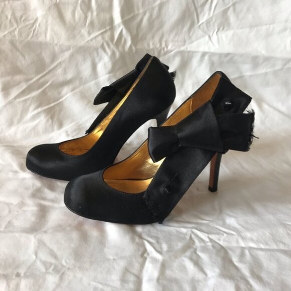 Report Signature black satin heels 6 - Picture 4 of 7